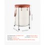 VEVOR Laundry Basket on Wheels, 49.3 Gal/186.5 L Rolling Laundry Hamper, 50kg Capacity Heavy-Duty Dirty Clothes Storage Cart, Sturdy Steel Frame with 600D Oxford Fabric Bag for Bedrooms Bathrooms