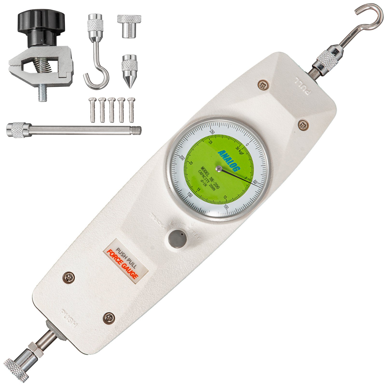 VEVOR Push Pull Force Gauge Push Pull Gauge 200N/20KG Dial Push Pull Force Meter