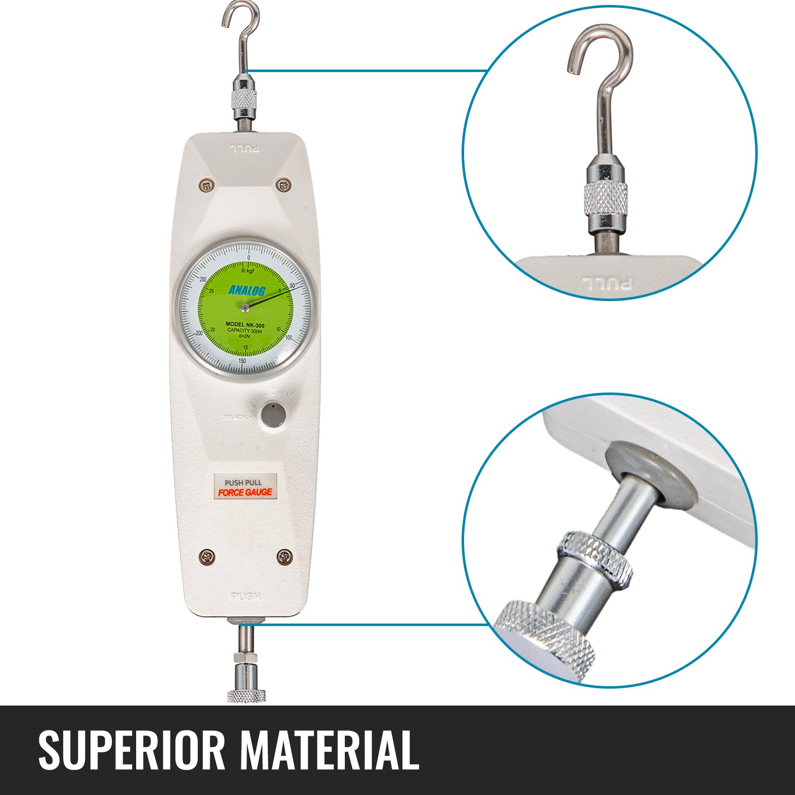 Vevor Push Pull Force Gauge Push Pull Gauge 500n/50kg Dial Push Pull Force Meter