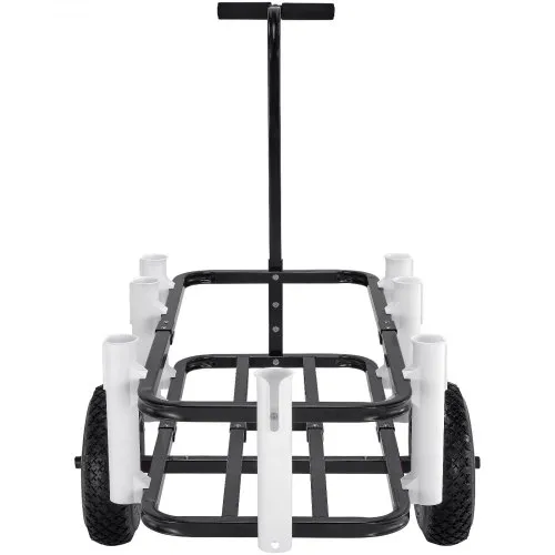 VEVOR Beach Fishing Cart 200 Lbs Capacity Heavy-duty Steel With Two 11 Rubber Balloon Tires And 7 Rod Holders For Sand And Pier VEVOR Beach Fishing Cart 200 Lbs Capacity Heavy-duty Steel With Two 11 Rubber Balloon Tires And 7 Rod Holders For Sand And Pier