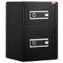 VEVOR Double Doors 3.5 cu.ft Safe Box with Key Lock & Password, Safe Lock Box with Fireproof Bag, Key Rack, LED Light and 2 Height Adjustable and Removable Divider for Money, Documents, Jewelry and Valuables, Black
