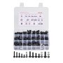 VEVOR 280 Pcs Bolts and Nuts Assortment Kit, Metric Machine Screws and Flat Washers, Alloy Steel M6/M8/M10 Multiple Size, for Furniture / Equipment Assembly, Vehicle Grade 10.9 Black, with Case