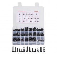 Kit surtido de 280 pernos y tuercas de acero de aleación métrico M6 M8 M10