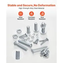 2250 Pcs Bolts Nuts Assortment Kit Metric Imperial Alloy Steel M3 M4 M5