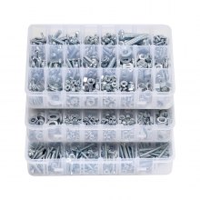 Kit surtido de 2250 pernos y tuercas de acero de aleación, métrico, imperial, M3, M4 y M5