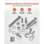 VEVOR 246 Pcs Bolts and Nuts Assortment Kit, Imperial Screws and Flat Washers, Stainless Steel 1/4-20,5/16-18,3/8-16, Spring Lock Washers for Furniture / Equipment /Vehicle Assembly with Case