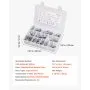 VEVOR 246 Pcs Bolts and Nuts Assortment Kit, Imperial Screws and Flat Washers, Stainless Steel 1/4-20,5/16-18,3/8-16, Spring Lock Washers for Furniture / Equipment /Vehicle Assembly with Case
