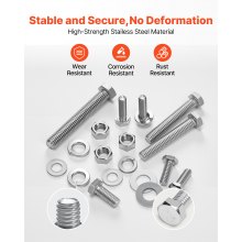 Kit surtido de 246 pernos y tuercas de acero inoxidable imperial para muebles