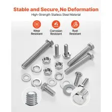 246 Pcs Bolts Nuts Assortment Kit Imperial Stainless Steel for Furniture