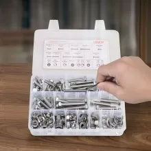 246 Pcs Bolts Nuts Assortment Kit Imperial Stainless Steel for Furniture