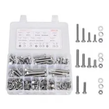 246 Pcs Bolts Nuts Assortment Kit Imperial Stainless Steel for Furniture