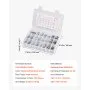 VEVOR 1110 Pcs Bolts and Nuts Assortment Kit, Imperial Machine Screws and Flat Washers, Stainless Steel 10-24,8-32,2-56,6-32,4-40, for Furniture /Equipment/Vehicle Assembly, Silver