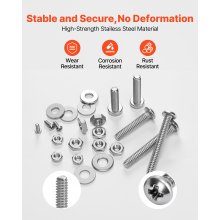 Kit surtido de 1110 pernos y tuercas de acero inoxidable imperial para muebles