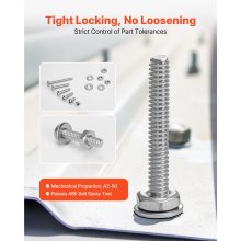 Kit surtido de 1110 pernos y tuercas de acero inoxidable imperial para muebles