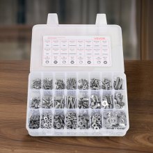 Kit surtido de 720 pernos y tuercas de acero inoxidable imperial para muebles