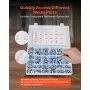 VEVOR 566 Pcs Bolts and Nuts Assortment Kit, Imperial Machine Screws and Flat Washers, Alloy Steel 1/4-20,5/16-18,3/8-16, for Furniture /Equipment/Vehicle Assembly, Galvanized White