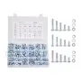 VEVOR 566 Pcs Bolts and Nuts Assortment Kit, Imperial Machine Screws and Flat Washers, Alloy Steel 1/4-20,5/16-18,3/8-16, for Furniture /Equipment/Vehicle Assembly, Galvanized White