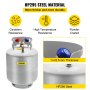 VEVOR Refrigerant Recovery Tank, 50 LBS Capacity, 400 psi Portable Cylinder Tank with Y-Valve for Liquid/Vapor, High-Sealing Recovery Can for R22/R134A/R410A, Gray