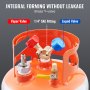 VEVOR Köldmedieåtervinning Reclaim 13,6 kg cylindertank med flytströmbrytare