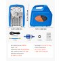 VEVOR Portable Refrigerant Recovery Machine, 1 HP 220-240V 50Hz Dual Cylinder AC Recovery Machine for Liquid Vapor Refrigerant, 1450 RPM Recycling Unit HVAC for Automotive & Household Air Conditioning