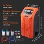 VEVOR Fully Automatic Refrigerant Recovery Machine for R134A+R1234YF - AC Recovery Machine Kit Built in Electronic Scale/Compressor/Recovery Tank, Recovery Machine HVAC Dual Cylinder