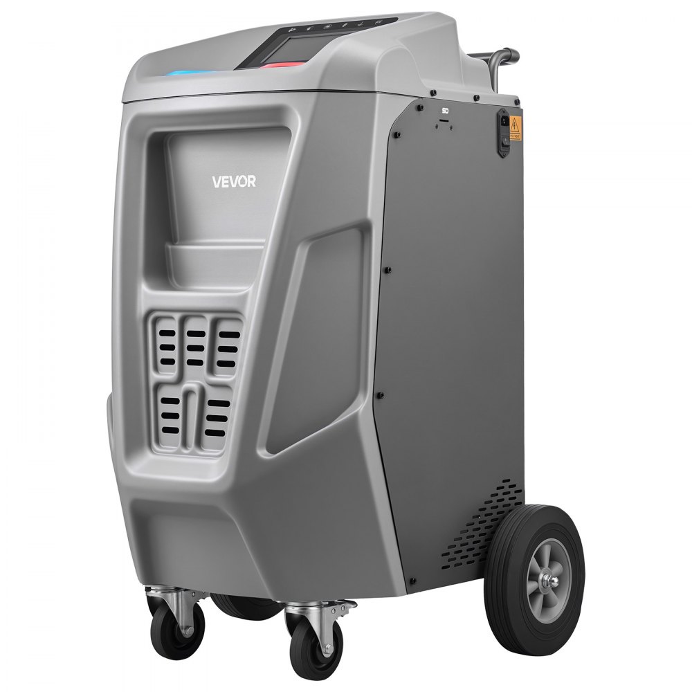 VEVOR Fully Automatic Refrigerant Recovery Machine for 1234yf, ≥98.5% Accuracy, 7-Inch Touch Screen, AC Recovery, Vacuum, and Recharging Machine for Standard and High Voltage Automotive A/C Systems