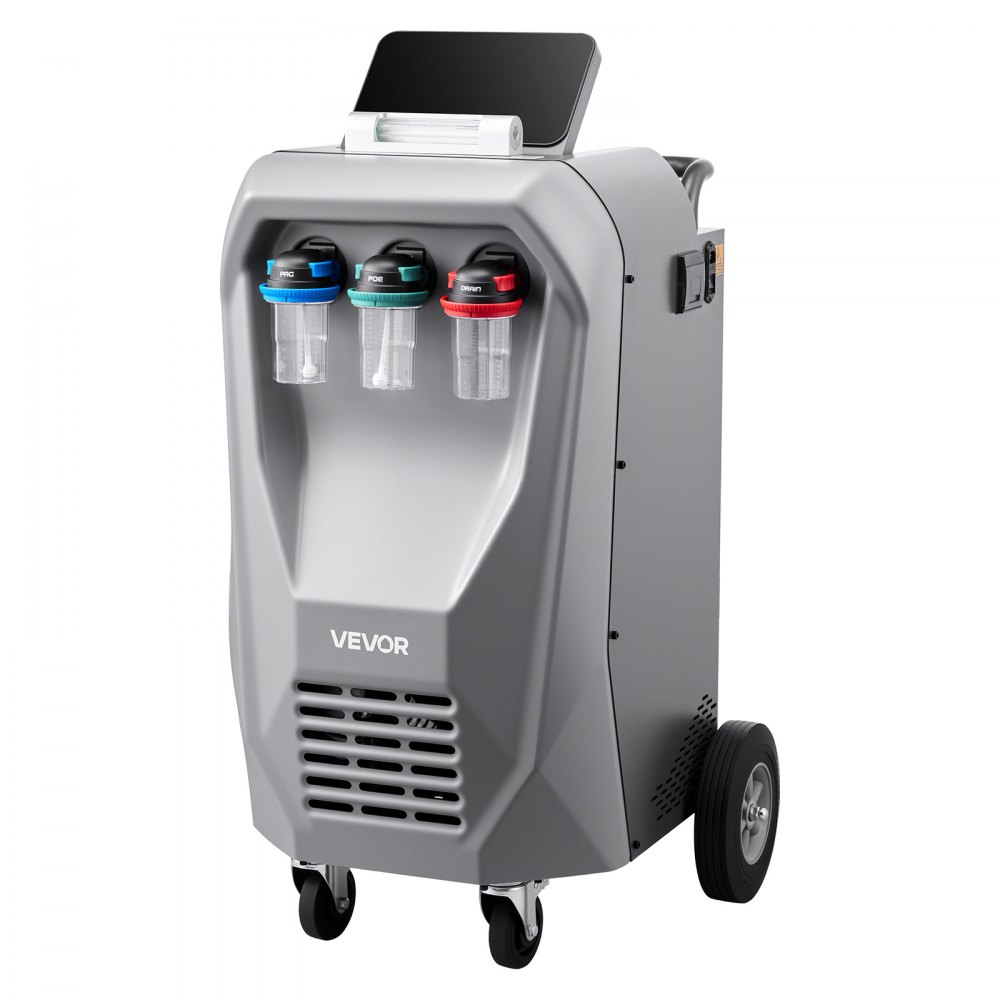 VEVOR Fully Automatic Refrigerant Recovery Machine for R134a, ≥98.5% Accuracy, 10.1-Inch Touch Screen, AC Recovery, Vacuum, Recharging and Flushing for Standard & High Voltage Automotive A/C Systems