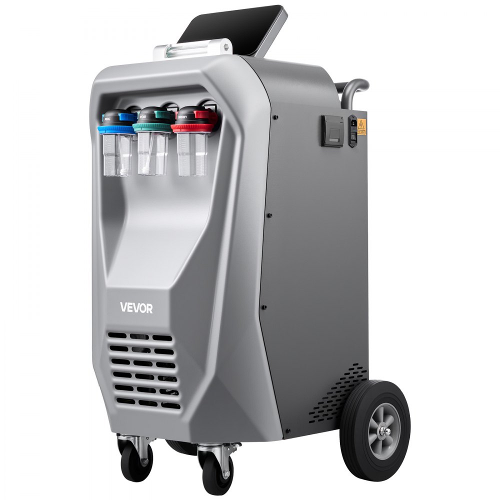 VEVOR Fully Automatic Refrigerant Recovery Machine for R134a, ≥98.5% Accuracy, 10.1-Inch Touch Screen, AC Recovery, Vacuum, Recharging and Flushing for Standard & High Voltage Automotive A/C Systems