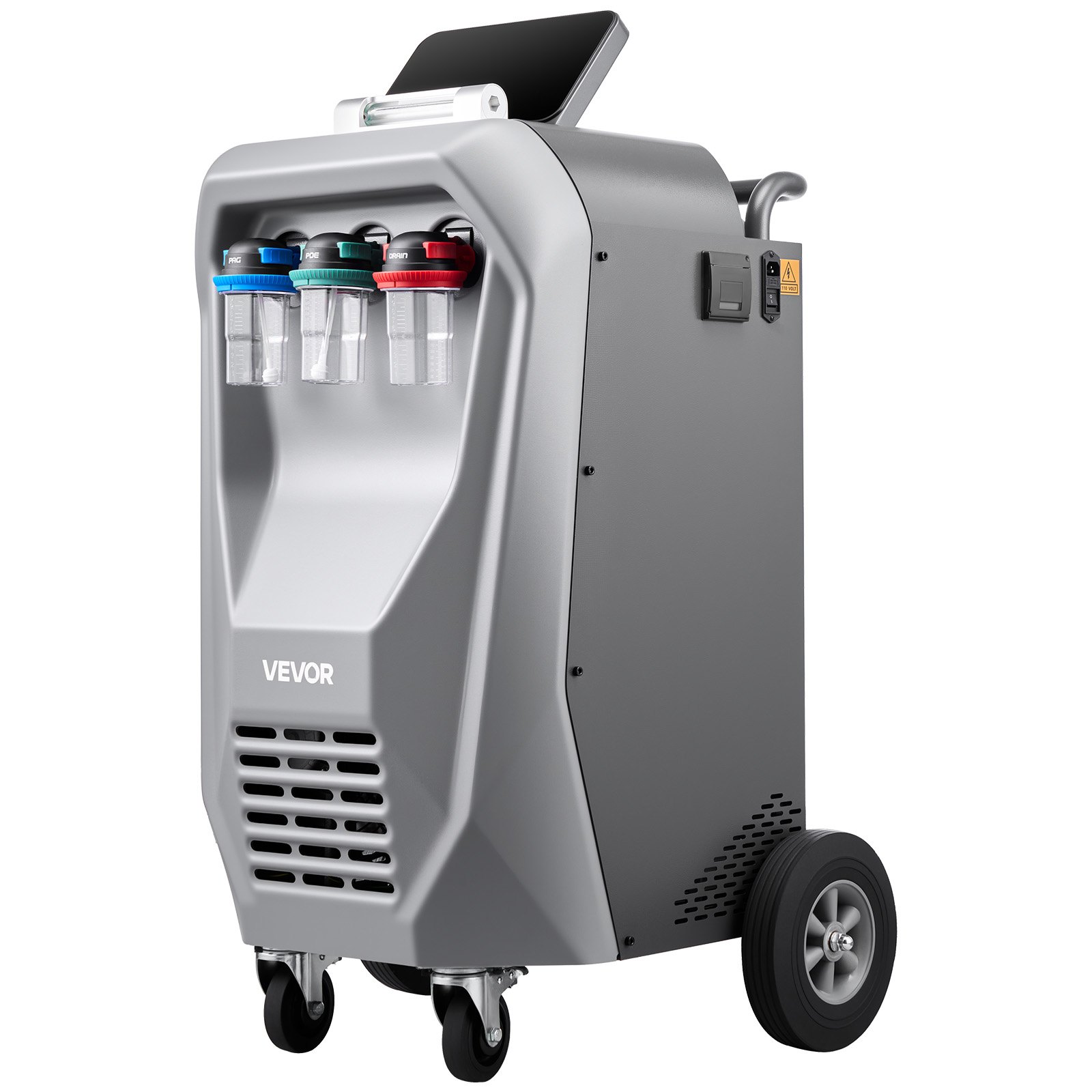 VEVOR Fully Automatic Refrigerant Recovery Machine for R134a, ≥98.5% Accuracy, 10.1-Inch Touch Screen, AC Recovery, Vacuum, Recharging and Flushing for Standard & High Voltage Automotive A/C Systems