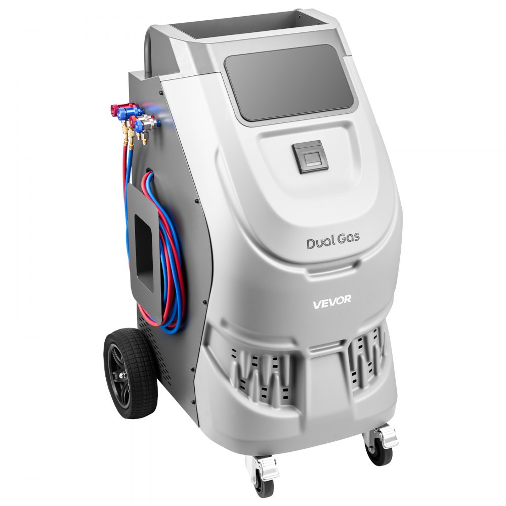 VEVOR Fully Automatic Refrigerant Recovery Machine for R134a & 1234fy, ≥98.5% Accuracy, 10-Inch Touch Screen, AC Recovery, Vacuum, and Recharging for Standard and High Voltage Automotive A/C Systems
