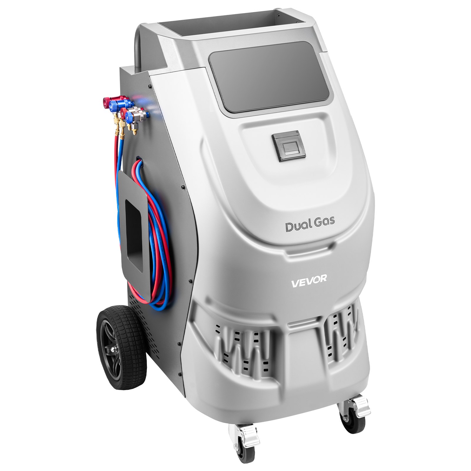 VEVOR Fully Automatic Refrigerant Recovery Machine for R134a & 1234fy, ≥98.5% Accuracy, 10-Inch Touch Screen, AC Recovery, Vacuum, and Recharging for Standard and High Voltage Automotive A/C Systems