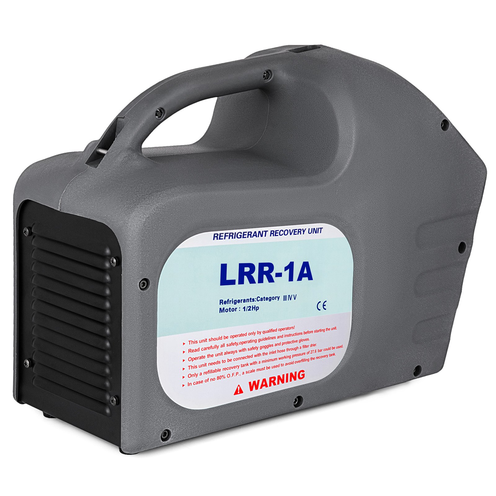 VEVOR Refrigerant Recovery Machine 1/2HP AC Refrigerant Recycling Machine HVAC 558psi Refrigerant Recovery Unit Air Conditioning Repair Tool (Grey)