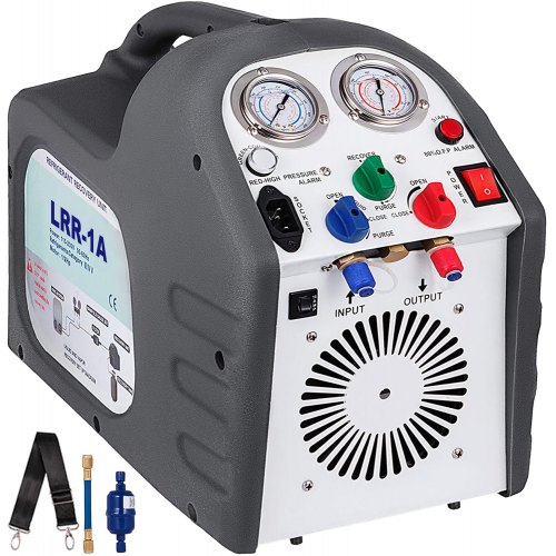 VEVOR Refrigerant Recovery Machine 1/2HP AC Refrigerant Recycling Machine HVAC 558psi Refrigerant Recovery Unit Air Conditioning Repair Tool (GREY)
