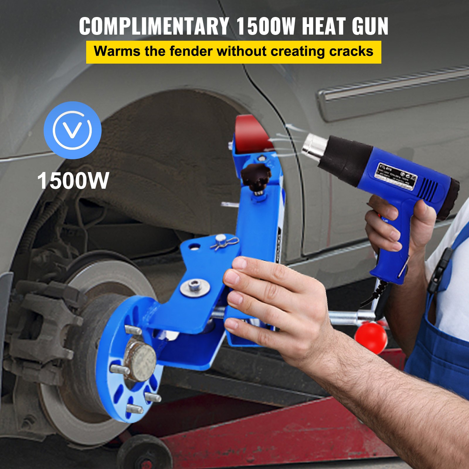 VEVOR Fender Roller Heavy Duty Roll Fender Reforming Extending Tool Wheel Arch Roller Flaring Former for Automobile Maintenance (Fender Roller)