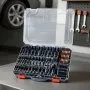 Juego de destornilladores de impacto magnéticos premium VEVOR de 80 piezas, tamaños métricos y SAE, con adaptadores de vasos, portapuntas, destornillador de tuercas de mariposa, vasos universales, extensión de liberación rápida, puntas de potencia y caja de almacenamiento.