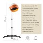 VEVOR Salon-Grade Hair Dryer, 1875W Powerful Stand Dryer, Adjustable Timer & 3 Heat/Speed Options, Mobile Base with Wheels for Salon & Home Use