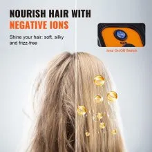 VEVOR Secador de pelo iónico con capucha, secador de pelo profesional con capó de 1875 W, secador de pelo para sentarse debajo con temporizador, 3 ajustes de temperatura y velocidad del viento, base rodante de pie con ruedas para salón de belleza, spa en casa