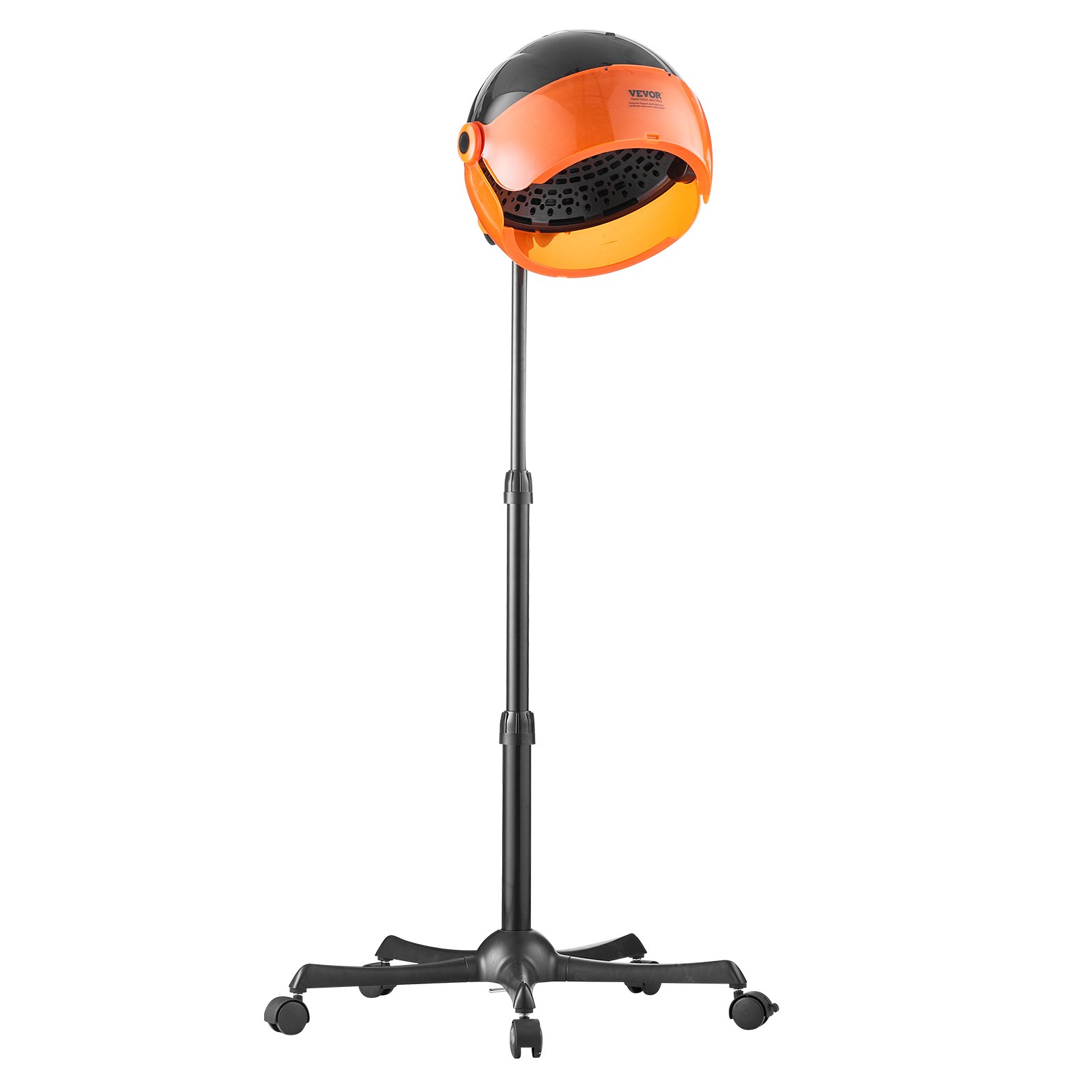 VEVOR Ionic Hood Dryer, 1875W Pro Bonnet Hair Dryer, Timer, 3 Temperature Levels & Adjustable Speed, Mobile Floor Stand with Wheels for Salon & Home Spa