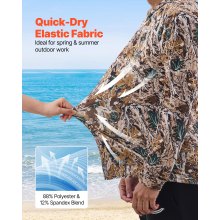 VEVOR Camo Hoodie Large Size Men Pullover Hooded Sweatshirt Breathable