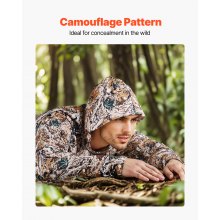 VEVOR Camo Hoodie Large Size Men Pullover Hooded Sweatshirt Breathable
