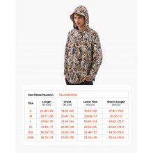 VEVOR Camo Hoodie Large Size Men Pullover Hooded Sweatshirt Breathable