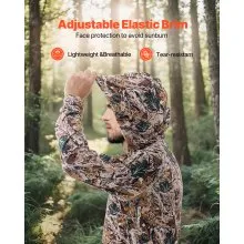 VEVOR Camo Hoodie Small Size Men Pullover Hooded Sweatshirt Breathable