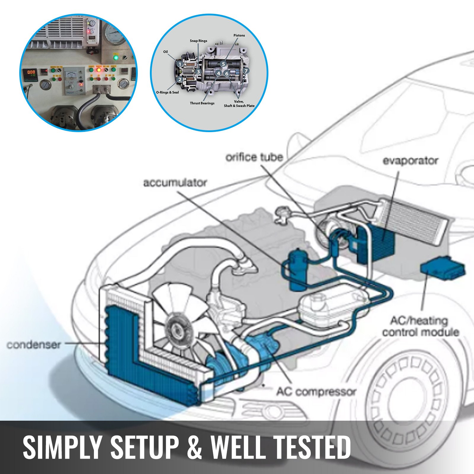 A/C Compressor & Clutch Fits Suzuki SX4 2.0L L4 2010-2013