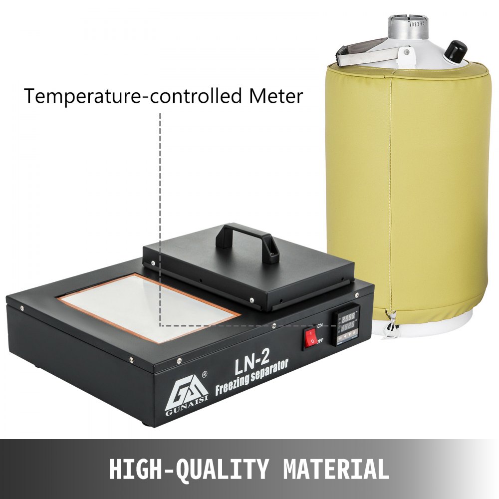 VEVOR Liquid Nitrogen Frozen Separator 300W Frozen Separating Machine Black LCD screen separator with 10L Liquid Nitrogen Tank