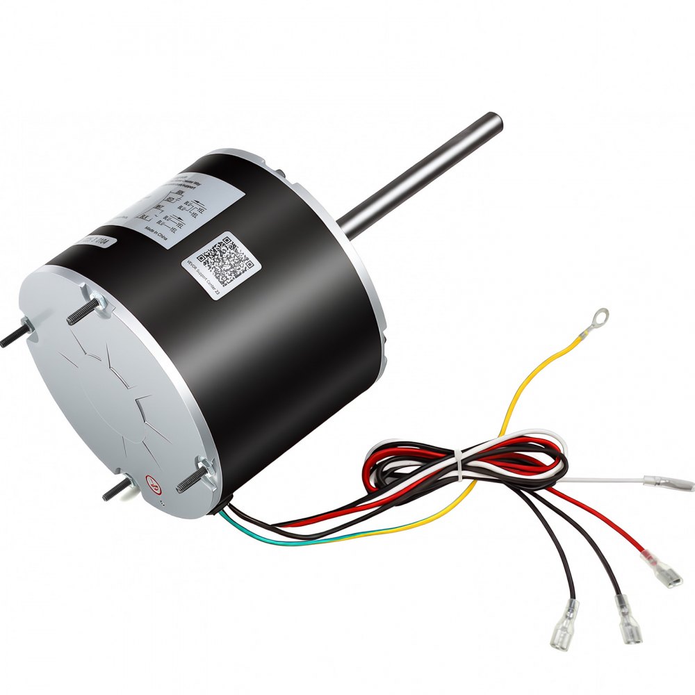 VEVOR Condenser Fan Motor with Capacitor, 1/3HP 1075RPM 208-230V, Compatible with GE Genteq K55HXGDD-81195 5KCP39GGY209AS, Fasco D925 D7908, Dayton EM3729F, Century FSE1036SV1, Rheem Ruud 51-100998-05