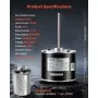 VEVOR Condenser Fan Motor with Capacitor, 1/3HP 1075RPM 208-230V, Compatible with GE Genteq K55HXGDD-81195 5KCP39GGY209AS, Fasco D925 D7908, Dayton EM3729F, Century FSE1036SV1, Rheem Ruud 51-100998-05