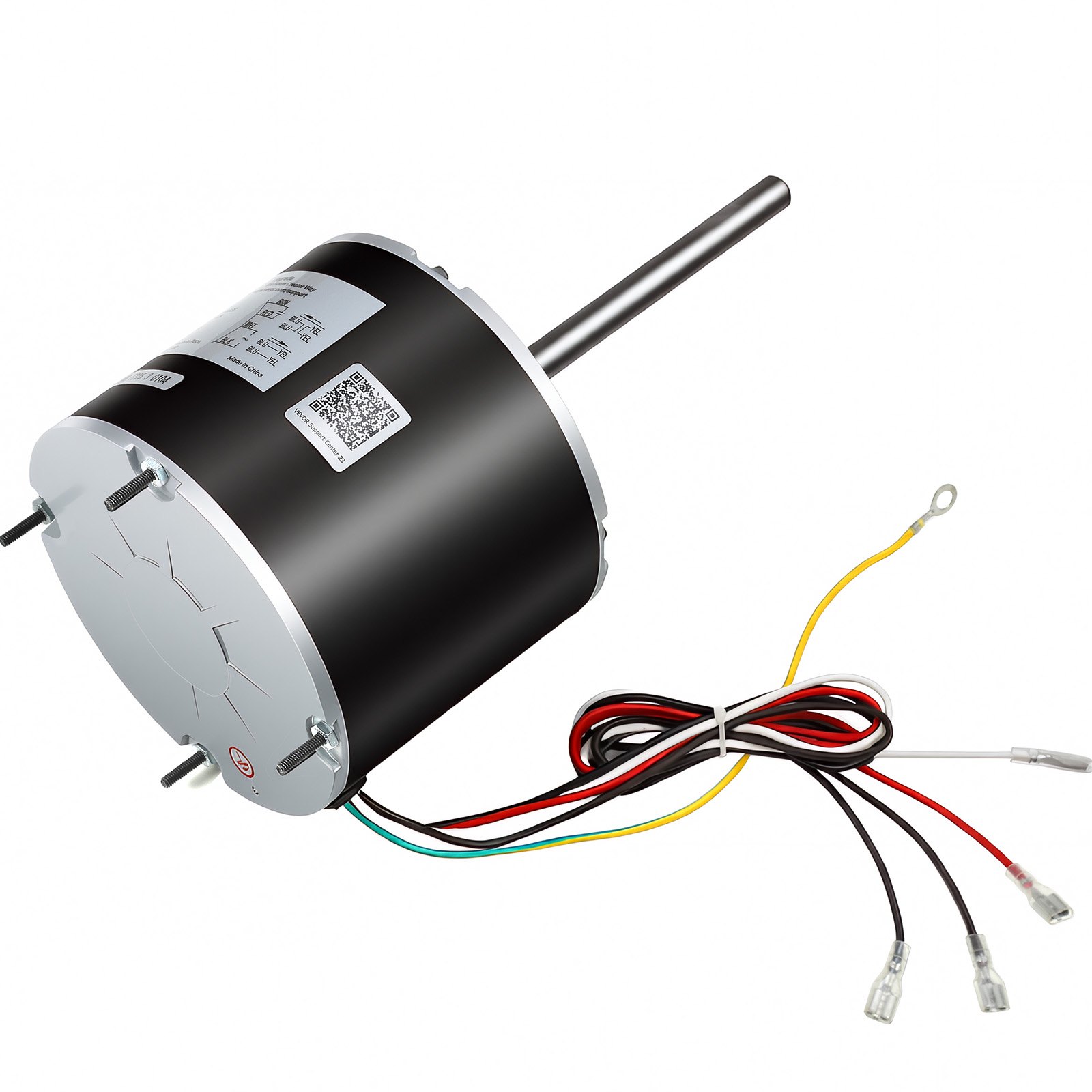 VEVOR Condenser Fan Motor with Capacitor, 1/3HP 1075RPM 208-230V, Compatible with GE Genteq K55HXGDD-81195 5KCP39GGY209AS, Fasco D925 D7908, Dayton EM3729F, Century FSE1036SV1, Rheem Ruud 51-100998-05