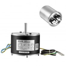 VEVOR Condenser Fan Motor with Capacitor, 1/8HP 825RPM 208-230V, Replacement for GE Genteq Carrier Bryant Payne 5KCP39KFUA99S D159176P01 X70370245010 X70370245-01 5KCP39GGV570S