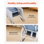VEVOR Geri Chair Recliner 3-Position Reclining Geri Chair with Tray & 4 Wheels