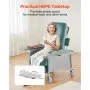 VEVOR Geri Chair Recliner 4-Position Reclining Geri Chair with Trays & 4 Wheels